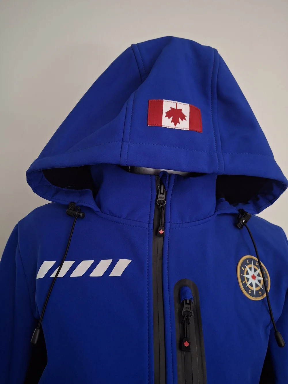 Canadiana NWOT Women's Blue Hooded National Geo Reflective Jacket. Ladies S. - Picture 12 of 13